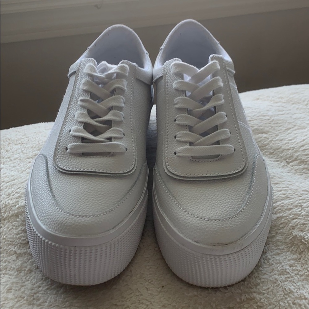 Chunky white sneakers